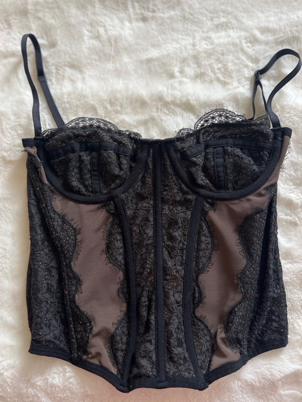 Urban Outfitters Out From Under Black Lace Bustier